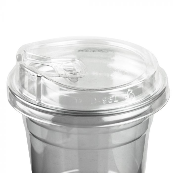 Yocup Company: YOCUP Clear Strawless Sipper Dome Lid For 12-24 oz PET Cups  - 1000/Case