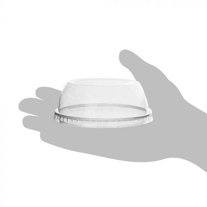 Yocup Company: Yocup 16/24 oz Clear Plastic Low Dome Lid With Stopper For  Premium PP Cups (90mm) - 1 case (1000 piece)