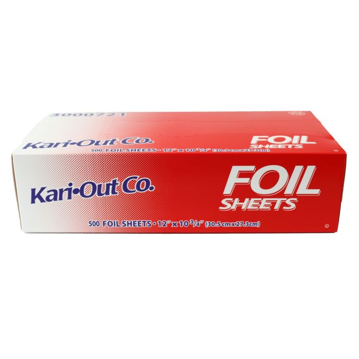 Yocup Company: Kari-Out 12 x 10.75 Food Service Interfolded Pop-Up Foil  Sheets - 500 piece box