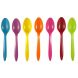 Yocup Medium Weight Plastic Spoon - Assorted (5 Colors) - 1 case (1000 piece)