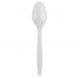 Yocup White Heavyweight Plastic Spoon With Textured Handle - 1 case (1000 piece)