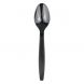 Yocup Black Heavyweight Plastic Spoon With Textured Handle - 1 case (1000 piece)
