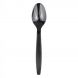YOCUP Black Heavyweight Plastic Soup Spoon, 6", 4.6g - 1000/case (10/100)