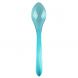 Yocup Blue Transparent Plastic Wave Spoon - 1 case (1000 piece)