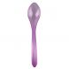 Yocup Purple Transparent Plastic Wave Spoon - 1 case (1000 piece)