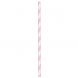 Yocup 7.75" Jumbo (6mm) Pink Striped Unwrapped Paper Straw - 1 case (2000 piece)