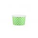 Yocup 4 oz Polka Dot Lime Green Cold/Hot Paper Food Container - 1 case (1000 piece)