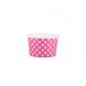 Yocup 4 oz Polka Dot Pink Cold/Hot Paper Food Container - 1 case (1000 piece)