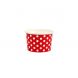 Yocup 4 oz Polka Dot Red Cold/Hot Paper Food Container - 1 case (1000 piece)