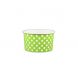 Yocup 5 oz Polka Dot Lime Green Cold/Hot Paper Food Container - 1 case (1000 piece)