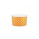 Yocup 5 oz Polka Dot Orange Cold/Hot Paper Food Container - 1 case (1000 piece)