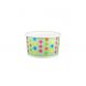 Yocup 5 oz Polka Dot Aqua Rainbow Cold/Hot Paper Food Container - 1 case (1000 piece)