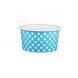 YOCUP 6 oz Polka Dot Blue Cold/Hot Paper Food Container - 1000/Case