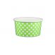 Yocup 6 oz Polka Dot Lime Green Cold/Hot Paper Food Container - 1 case (1000 piece)