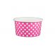 Yocup 6 oz Polka Dot Pink Cold/Hot Paper Food Container - 1 case (1000 piece)