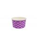 YOCUP 6 oz Polka Dot Purple Paper Cold/Hot Food Container - 1000/case 