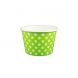 Yocup 8 oz Polka Dot Lime Green Cold/Hot Paper Food Container - 1 case (1000 piece)