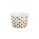 Yocup 8 oz Polka Dot Rainbow Cold/Hot Paper Food Container - 1 case (1000 piece)