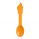 Yocup Orange PP Plastic Swirl Spoon - 1 case (1000 piece)