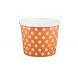 Yocup 12 oz Polka Dot Orange Cold/Hot Paper Food Container - 1 case (1000 piece)