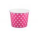 Yocup 12 oz Polka Dot Pink Cold/Hot Paper Food Container - 1 case (1000 piece)