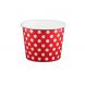 Yocup 12 oz Polka Dot Red Cold/Hot Paper Food Container - 1 case (1000 piece)