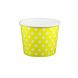 Yocup 12 oz Polka Dot Yellow Cold/Hot Paper Food Container - 1 case (1000 piece)