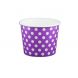 Yocup 12 oz Polka Dot Purple Cold/Hot Paper Food Container - 1 case (1000 piece)