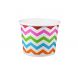 Yocup 12 oz Chevron Rainbow Cold/Hot Paper Food Container - 1 case (1000 piece)