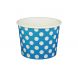 YOCUP 16 oz Polka Dot Blue Cold/Hot Paper Food Container - 1000/Case