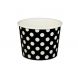 Yocup 16 oz Polka Dot Black Cold/Hot Paper Food Container - 1 case (1000 piece)