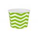 Yocup 16 oz Chevron Print Green Cold/Hot Paper Food Container - 1 case (1000 piece)