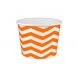 Yocup 16 oz Chevron Print Orange Cold/Hot Paper Food Container - 1 case (1000 piece)
