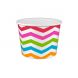 Yocup 16 oz Chevron Print Rainbow Cold/Hot Paper Food Container - 1 case (1000 piece)