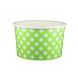 YOCUP 20 oz Polka Dot Lime Green Cold/Hot Paper Food Container - 600/Case