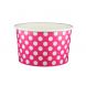 YOCUP 20 oz Polka Dot Pink Cold/Hot Paper Food Container - 600/Case