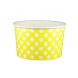 YOCUP 20 oz Polka Dot Yellow Cold/Hot Paper Food Container - 600/Case