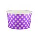 YOCUP 20 oz Polka Dot Purple Cold/Hot Paper Food Container - 600/Case