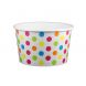 YOCUP 32 oz Polka Dot Rainbow Paper Cold/Hot Food Container - 600/case (12/50)