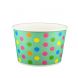 YOCUP 24 oz Polka Dot Aqua Rainbow Cold/Hot Paper Food Container - 600/Case