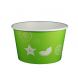 Yocup 24 oz Fruit Pattern Lime Green Cold/Hot Paper Food Container - 1 case (600 piece)