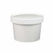 Yocup 8 oz White Paper Ice Cream Container with Vented Paper Lid Combo - 1 case (250 set)