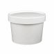 Yocup 12 oz White Paper Ice Cream Container with Paper Lid Combo - 1 case (250 set)