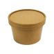 YOCUP 12 oz Kraft Paper Ice Cream Container with Non-Vented Paper Lid  Combo - 250/Case