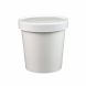 YOCUP 16 oz White Paper Ice Cream Container with Paper Lid Combo - 250/Case