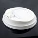 Yocup 10-24 White Plastic Lock-Back Sipper Lid For Paper Hot Cups - 1 case (1000 piece)