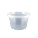 Yocup 16 oz Translucent Plastic Round Deli Container w/ Lid Combo - 1 case (240 set)