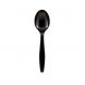 Yocup Heavyweight 5.75" Black Round Bowl Plastic Soup Spoon - 1 case (1000 piece)