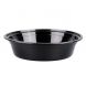 Yocup 24 oz 7 1/4" Black Round Microwavable Container - 1 case (300 pieces)