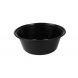 YOCUP 36 oz Black Microwavable Flat Bottom Round Plastic Bowl - 300/Case